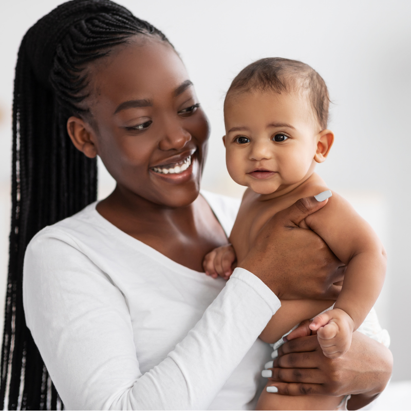 Lady with baby